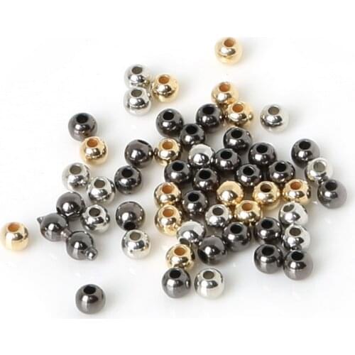 4/6/8/10/12mm 90-900pcs Gun-Metal/Gold/Silver Plated CCB Round Seed Spacer Beads For Jewelry Making DIY Bracelet Necklace Charm