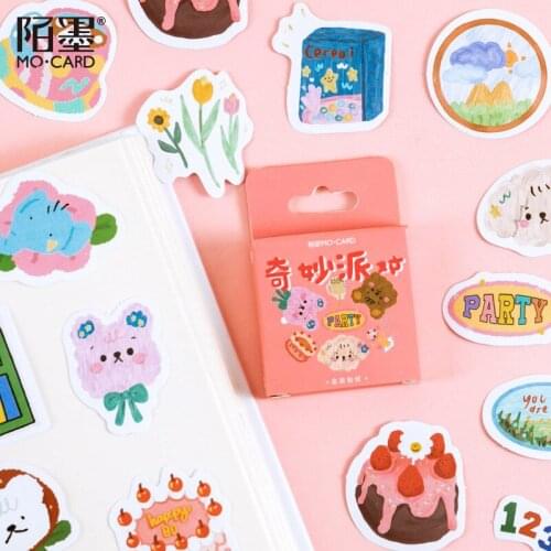 46 pcs/box Fantastic party Decorative Stationery Planner cake Stickers Scrapbooking DIY Diary Album Stick Lable