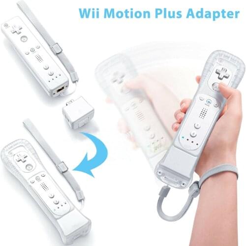 Remote Motion Plus Sensor Controller Adapter + Silicone Case for Nintendo Wii gamer accessories