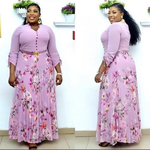 African Dresses for Women Spring and Autumn African Women Printing Polyester Long Dress Maxi Dress African Clothes Women