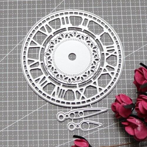 Clock Watch Table Minute Second Hand Metal Cutting Dies Stencil Scrapbooking Photo Album Card Paper Embossing Craft DIY