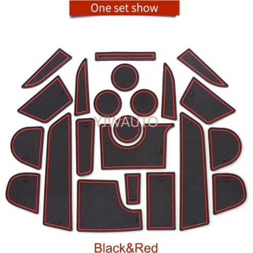 Door Slot Mat for Dodge CHARGER 2015-2019 Gate Groove Cushion Car Door Rubber Cup Holder Mats Anti-slip Carpets Position