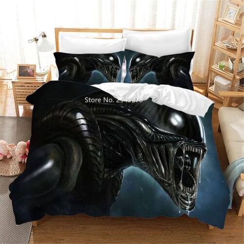 European and American Film Alien Horror Series Pattern Adult Teenagers Bedroom Decoration Duvet Quilt Cover Pillowcase Bedding