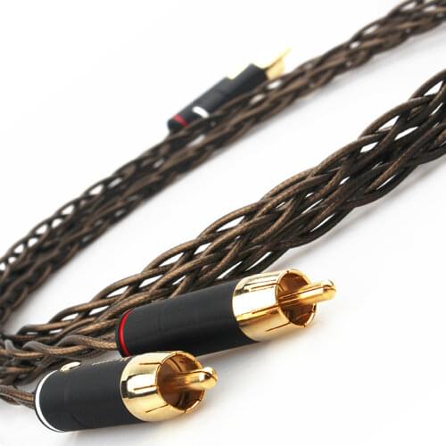 HiFi silver-plated RCA cable connection signal line RCA lotus audio cable