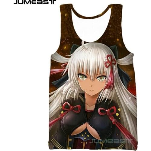 Jumeast Brand Men/Women 3D Printed Vest FateGrand Order Short Sleeve New Fashion Sport Pullover Summer Tank Tops Tees