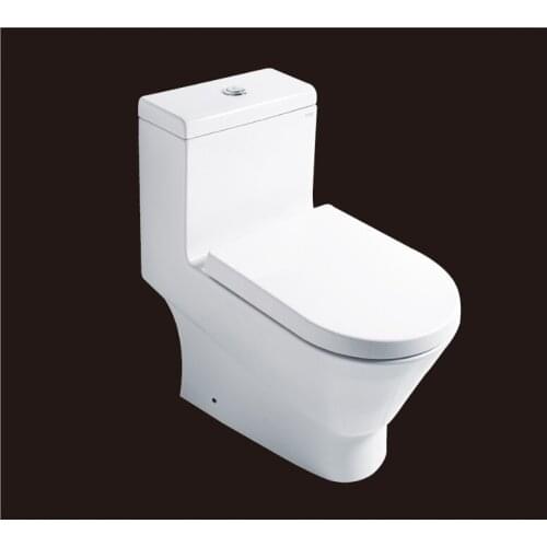 2016 hot sales water closet one-piece S-trap ceramic toilets with PVC adaptor PP soft close seat AST354 UPC certificate
