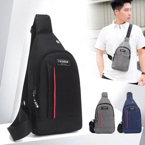 2021 Multifunction Crossbody Bag for Men Anti-theft Shoulder Messenger Male Waterproof Charging USB Bag Casual Tote