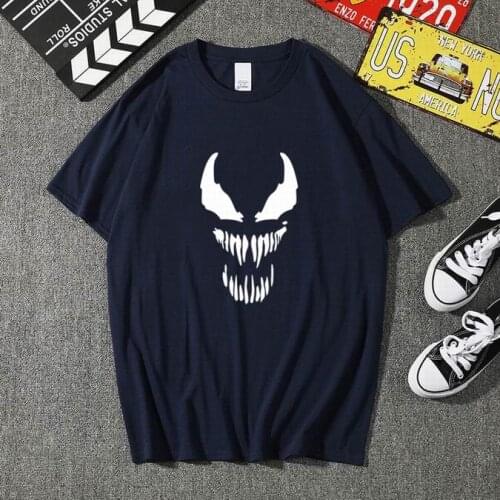 New Summer 100% COTTON men t shirt casual short sleeve t-shirt for men venom print men T shirt crewneck mens tee shirt