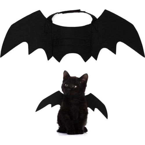 NEW HOT OLN Pet Dog Cat Bat Wing Halloween Cosplay Prop Small Pet Cat Bat Wings Hallowen Cat Costumes Photo Props Headwear
