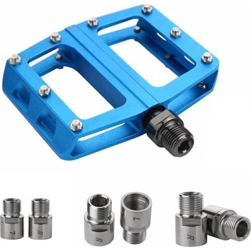 One Pair Mountain Road Bike Self-Locking Pedal Extension Durable Steel/Titanium Bicycle Pedal Extenders Spacers Bike Parts