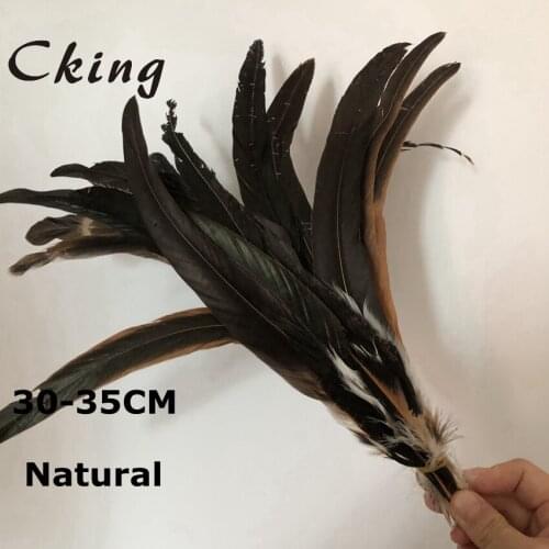 Wholesale 100PC/Lot 12~14Inch 30~35 CM natural real Rooster feather Or Chicken Feathers For Christmas Cainival Party Decorations