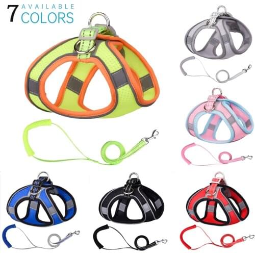 Reflective Dog Harness Cover Nylon Pet Cats And Dogs Adjustable Pet Vest Small And Medium-Sized Dog Pet Supplies Para Perros