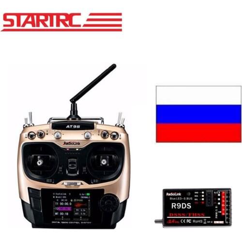 STARTRC Radiolink AT9S Transmitter 2.4Ghz 10CH Remote Control System AT9 Upgraded Version with R9DS Receiver for RC Drone Heli