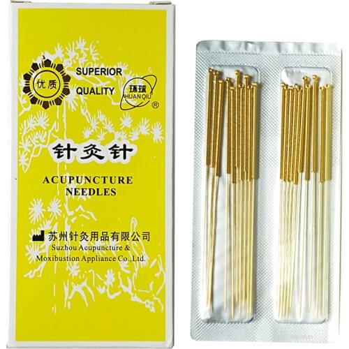 Gold plated Sterile Acupressure needles Hyposensitivity Non-disposable use full gilded needle,20pcs/lot 0.25mm 0.3/0.5/0.6/0.8