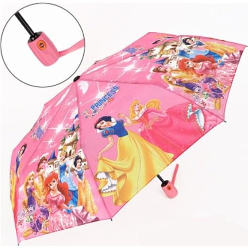Princess Portable Foldable Umbrella Children Kid Girl Boy Baby Frozen Parasol Windproof Rain Umbrella Easy Opening Folding gift