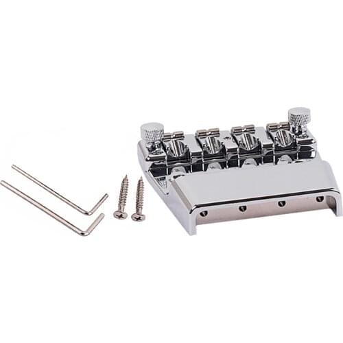 Alloy Adjustable 4 String Bass Guitar Saddle Bridge For 4 String Rickenbacker Guitar Repair Tool parts Replacement
