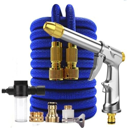 High Quality Garden Hose Expandable Magic Flexible Eu Water Hose High Pressure Car Wash Plastic Pipe With Spray Gun To Watering