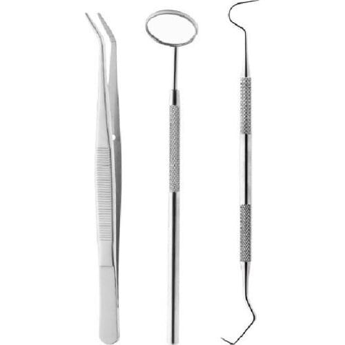 3PCS Teeth Pick Spatula Dental Set Remover Set Teeth For Teeth Kit Stainless Steel Dental Tool Y04