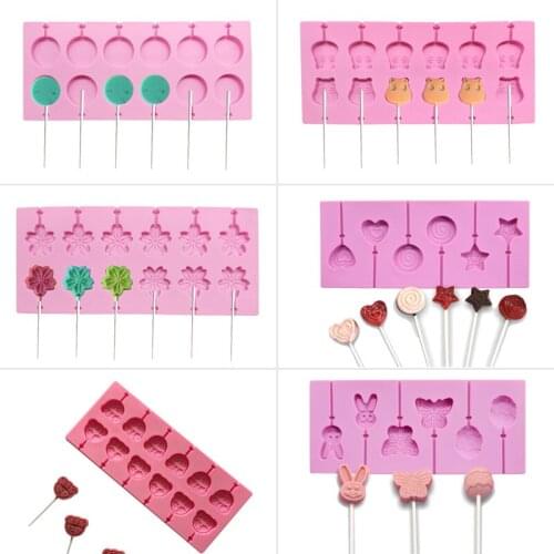 Silicone form for Lollipop Candy Chocolate Cake baking mold Cake Decorating Mould lollipops DIY silicone mold