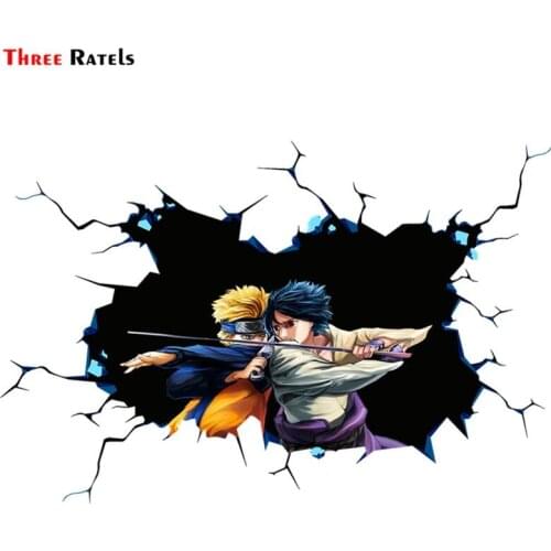 Three Ratels CHY4 Uzumaki cool funny Anime cartoon 3D Stickers for car apple macbook decal