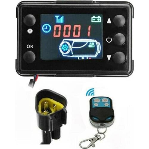 Universal 12V LCD Monitor Switch+Remote Control Accessories For Car Track Diesels Air Heater Parking Heater Controller Kit