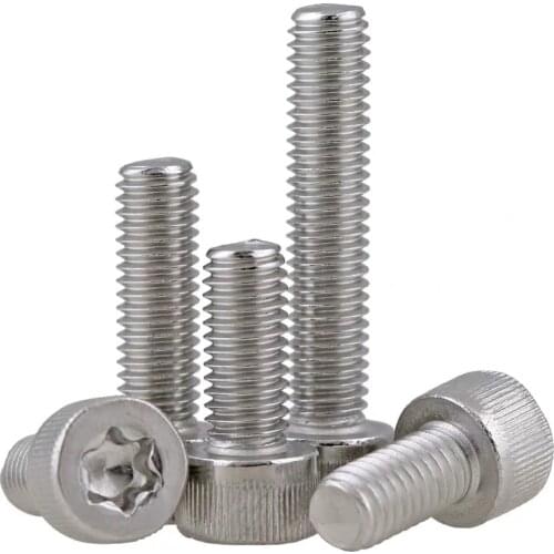 50pcs/lot M3 M4 M5 GB2671.2 304 Stainless steel cheese head torx screw cap screws
