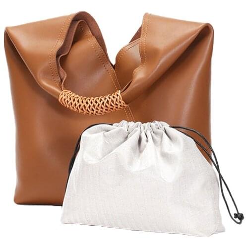 WomenS Tote Bag 2020 New Fashion Large Capacity Single Large Shoulder Bags All-Match High-Quality Leather Braided Handle