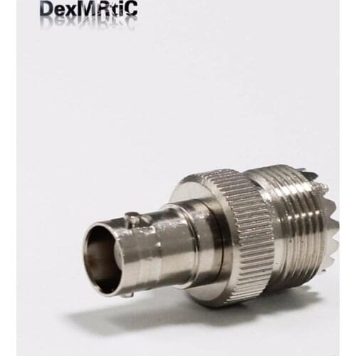 1pc UHF female jack switch BNC female jack RF Coax Adapter convertor Straight Nickelplated NEW wholesale