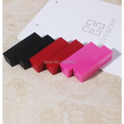 10/30/50pcs 12.1mm Square Lipstick Tubes Matted Red/Black Lip Balm Tubes DIY Empty Cosmetics Containers Tool Refillable Bottles