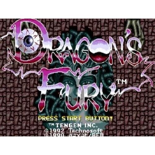 Dragons Fury 16 bit MD Game Card For Sega Mega Drive For Genesis
