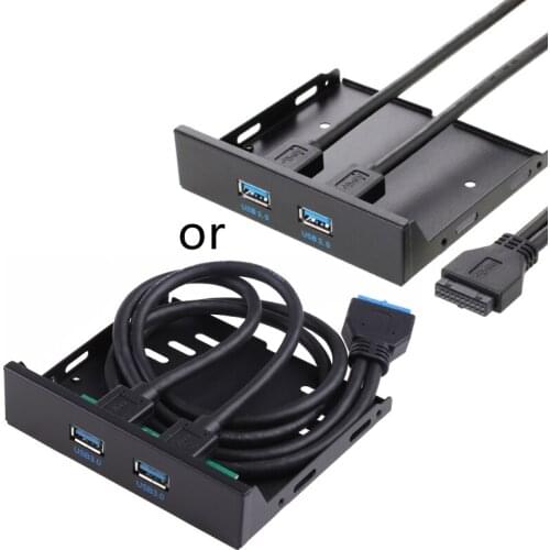 19pin to Usb3.0 Floppy Drive Front Panel 3.5 Inch 2-port Hub 19pin To Usb3.0 2Ports for PC Desktop 3.5" FDD