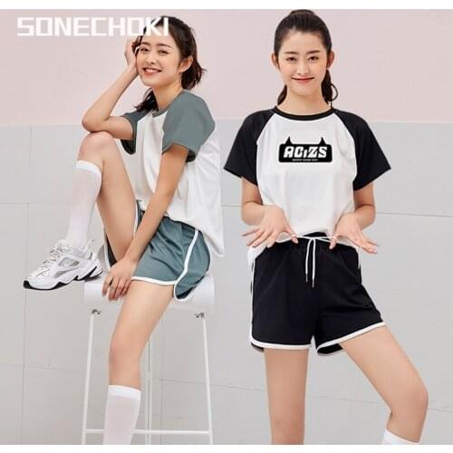 2021 Fashion Casual 2 Piece Set Women Running Fitness Sport Active Wear for Women Gym Clothing Dry Fit Workout Tracksuit Female