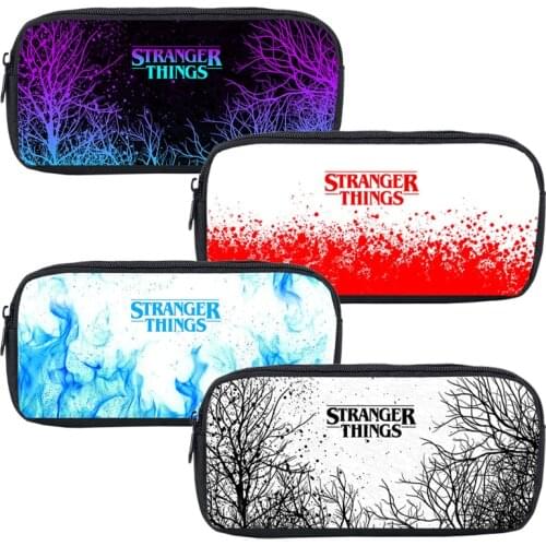 3D Cosmetic Makeup Box Bags Anime Stranger Things Season 4 Pencil Case School Supplies Kids Stationery Storage Pouch Mochila