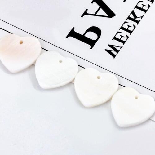 5Pcs/lot Love Shell Pendant Fashion Heart-Shaped Shells Bracelet For DIY Jewelry Making Material Necklace Earrings Supplies