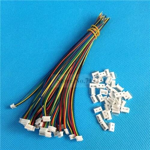 50Sets 5 Pin Single End SH 1.25mm 28AWG Wire To Board Connector