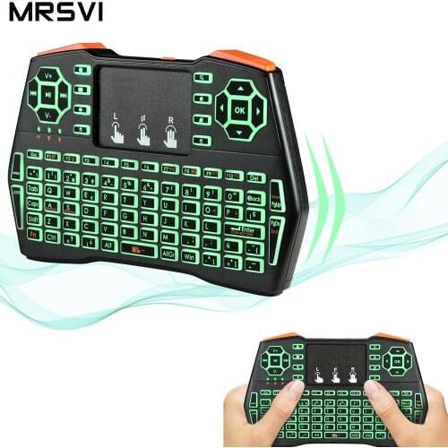 I8 Plus Smart Mini 2.4G Wireless Backlight Keyboard with Touchpad Backlit Handheld Air Mouse Gamer Remote Control For TV Box Min