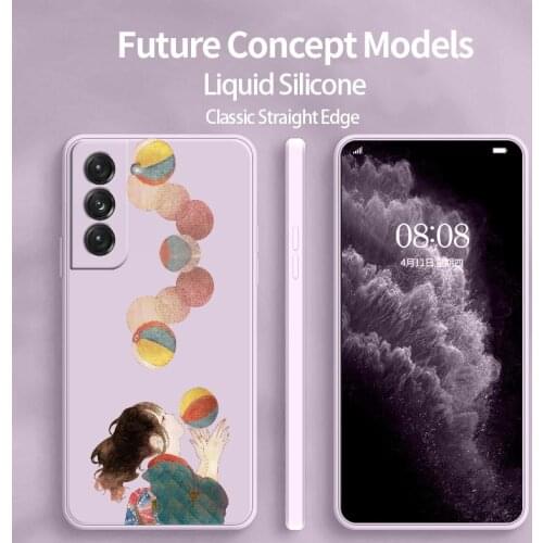 Oil Painting Girl Phone Case For Samsung Galaxy S21 S20 FE S10 Note 20 10 Ultra Plus A72 A52 A42 A32 A71 A51 A41 A31 A21S Cover