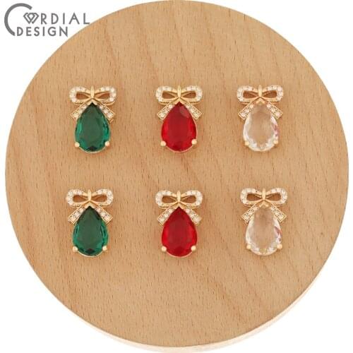 Cordial Design 40Pcs 13*19MM Jewelry Accessories/Crystal Pendant/Hand Made/Jewelry Findings & Components/DIY Earrings Making