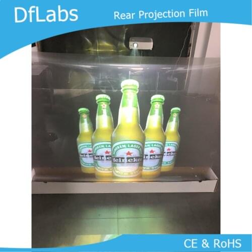DfLabs Rear Projection Film transparent/white/gray/dark gray/black/mirror color to choose 1524mm*650mm