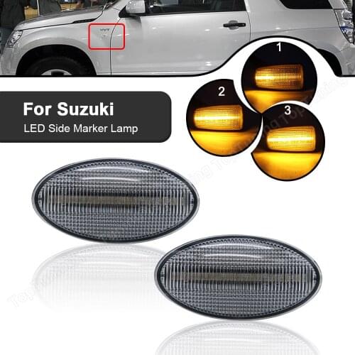 For Suzuki Grand Vitara APV Arena SX4 S-Cross For Opel Agila Mk2 For Fiat Sedici Dynamic LED Side Marker Turn Signal Light 2X