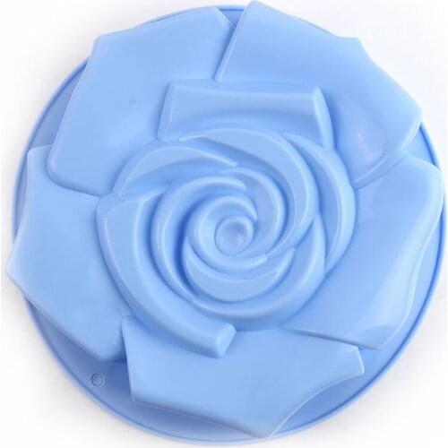 3D Big Rose Flower Baking Tray Silicone Cake Molds Form Mousse Pizza Pan Large Bakery Dish Bakeware Tools DIY Toast Bread Moulds
