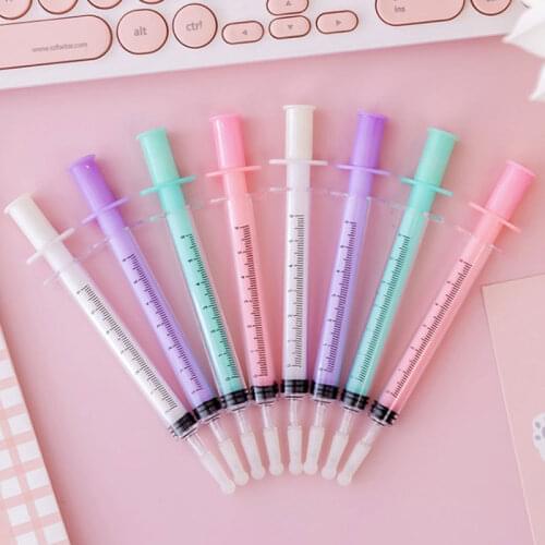 4Pcs/Set Gel Pen School Cute Nurse Pen Blue ink Magic Ballpoint Pen for Student Writing Stationery Office Supplies