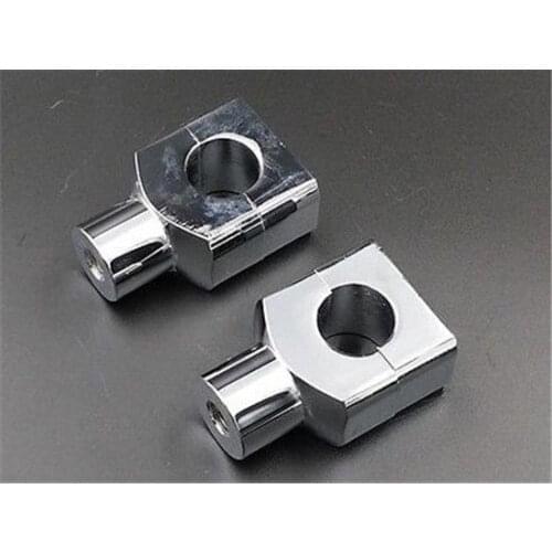 Chrome 1" Handlebar Riser For Harley Honda Kawasaki Suzuki Yamaha Triumph Cafe