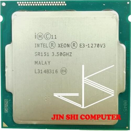 Intel Xeon E3-1270 v3 E3 1270 v3 E3 1270v3 3.5 GHz Quad-Core Eight-Thread CPU Processor L2=1M L3=8M 80W LGA 1150