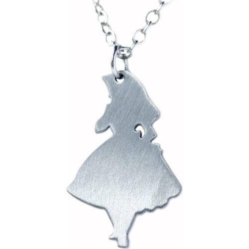 2020 Newest Fairy Princess Pendant Necklace Cute Girls Stainless Steel Necklaces For Women Birthday Gifts For Kids