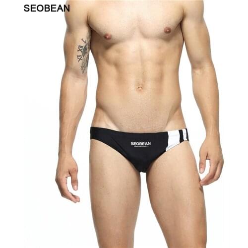 Y133 Seobean Men Swimwear Briefs Swimsuits Bikini Men Swimming Surf Board Shorts Trunks Sports Gay Swim Shorts Men Sunga