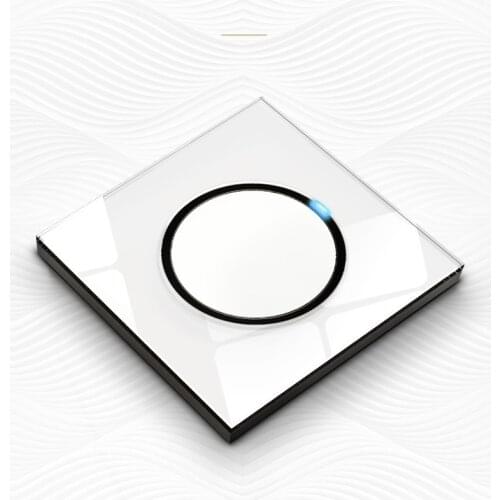 Push on off Wall Switch White Toughened Glass Panel 1Gang 2Gang 3Gang 1Way 2Way 3Way Wall Light Switch Creative Wall Switch