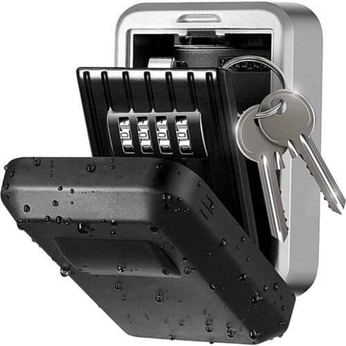 Wall Mounted/Padlock 4-Digit Combination Key Lock Storage Safe Security Box Home Office