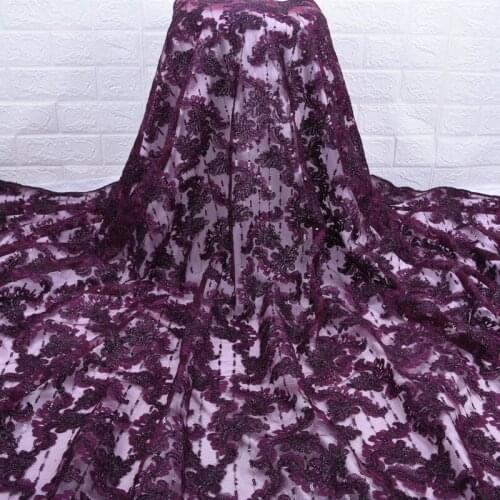 New African Sequins Lace Fabric High Quality French Mesh Lace Fabric Beautiful Nigerian Net Fabric For Daily Wear Party A1750