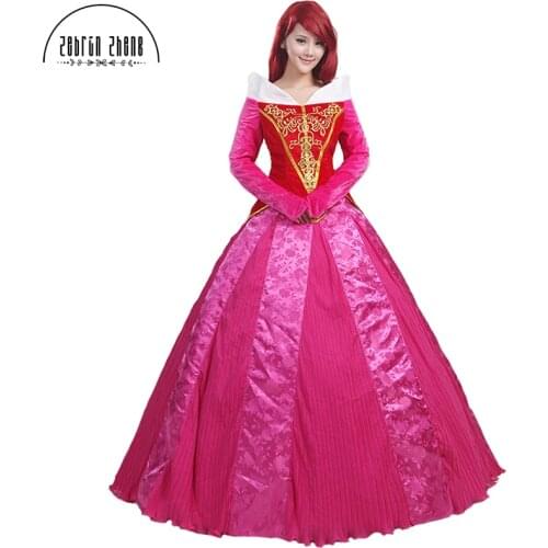 New Arrival Princess Aurora Cosplay Costume For Adults Custom-Made Free Shipping